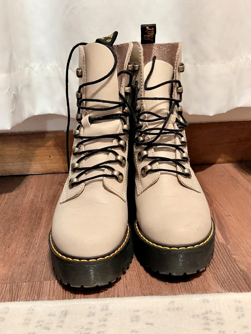Dr. Martens Jadon Platform Boots Cream US 8